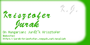 krisztofer jurak business card